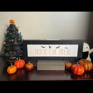 Rae Dunn Trick or Treat Wooden Sign